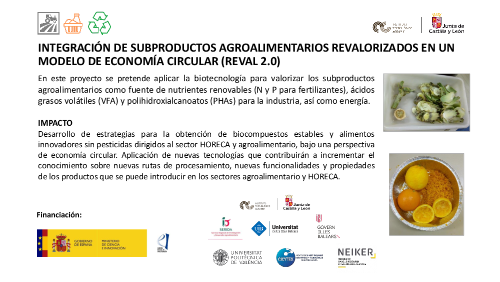 INTEGRACIÓN DE SUBPRODUCTOS AGROALIMENTARIOS REVALORIZADOS EN UN MODELO DE ECONOMÍA CIRCULAR (REVAL 2.0)